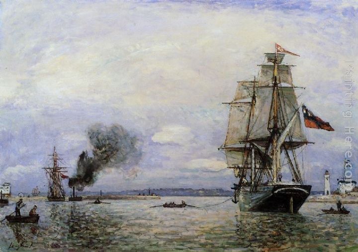 Johan Barthold Jongkind Leaving the Port of Honfleur